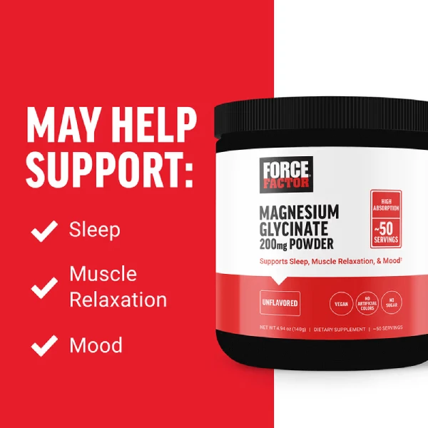 منیزیم گلیسینات فورس فاکتور (ForceFactor Magnesium Glycinate)